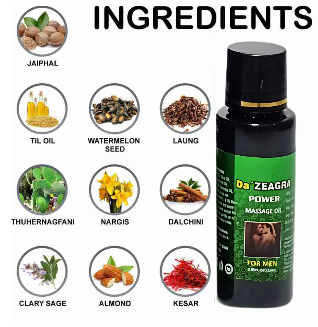 Da Zeagra Power Massage Oil